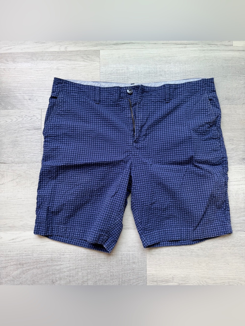 Tommy Hilfiger Navy Micro-Check Flat Front Shorts